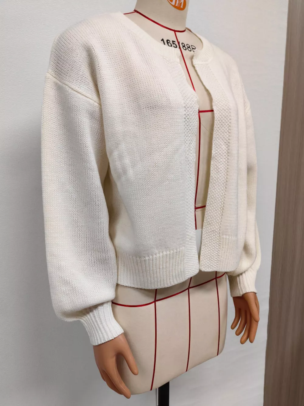 Casual Open-Front Knit Cardigan with Ribbed Trim, image 16