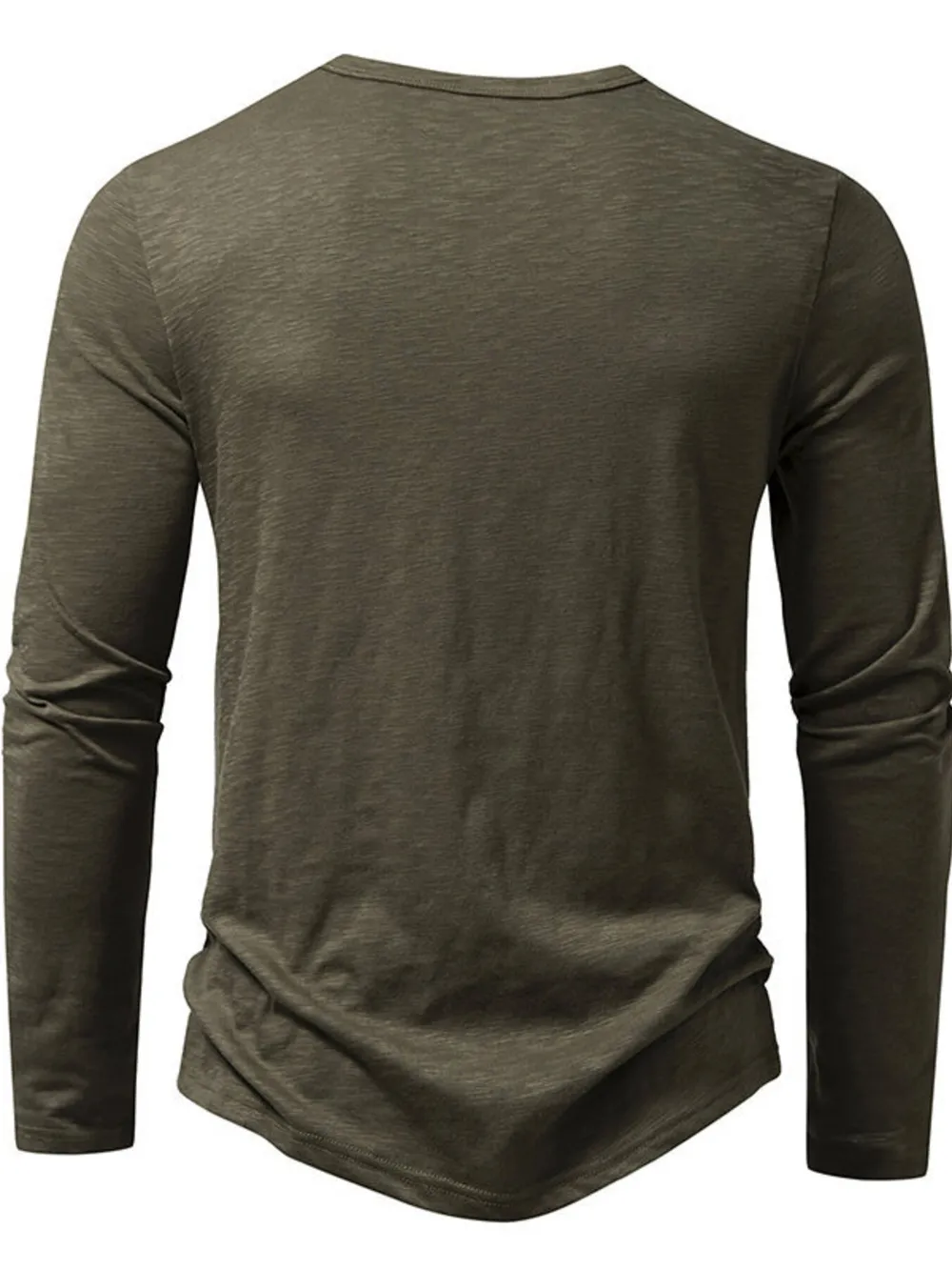 Men's Button Detail Long Sleeve T-Shirt, image 3
