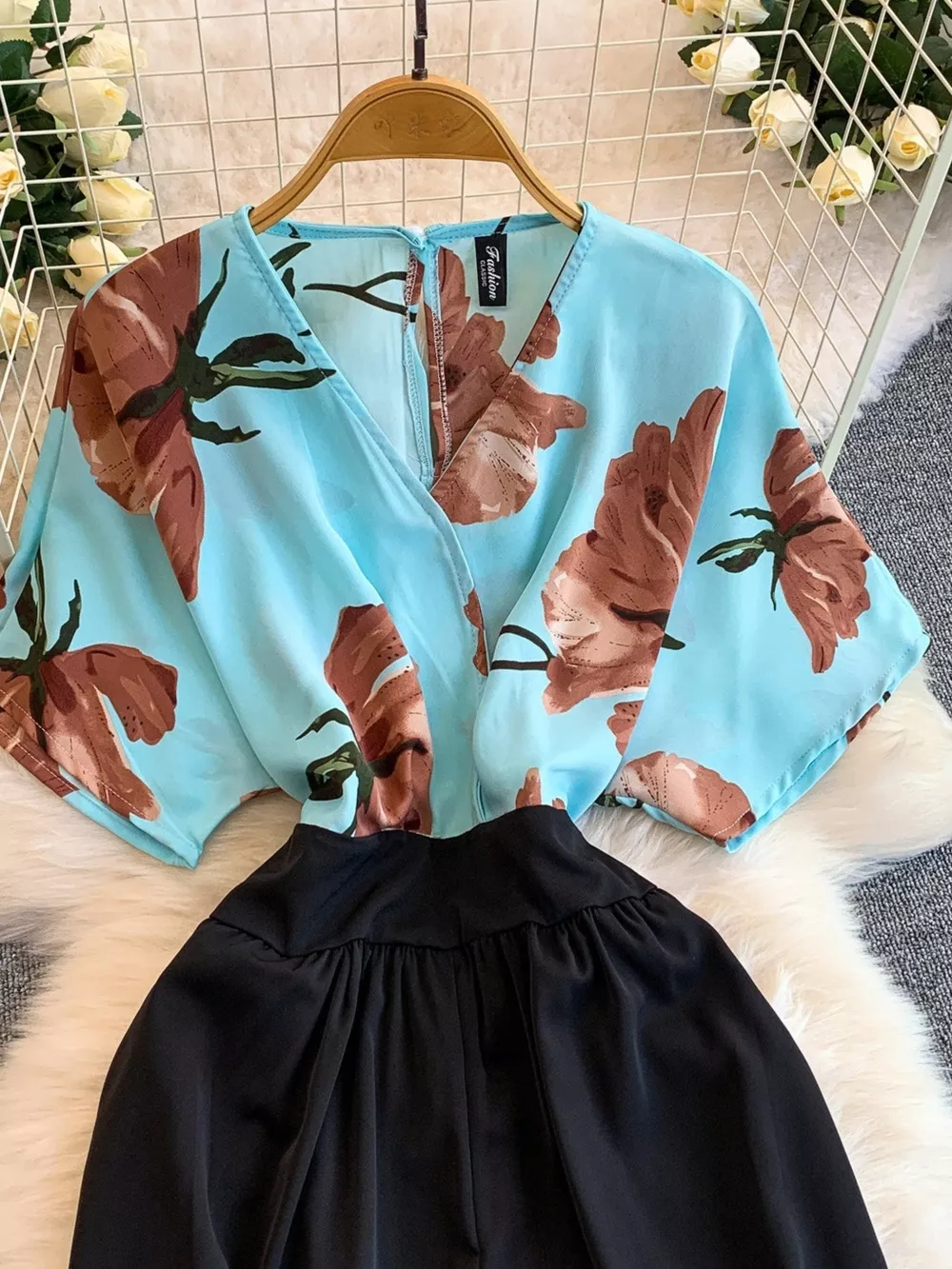 Printed Wide Leg Jumpsuit, image 15