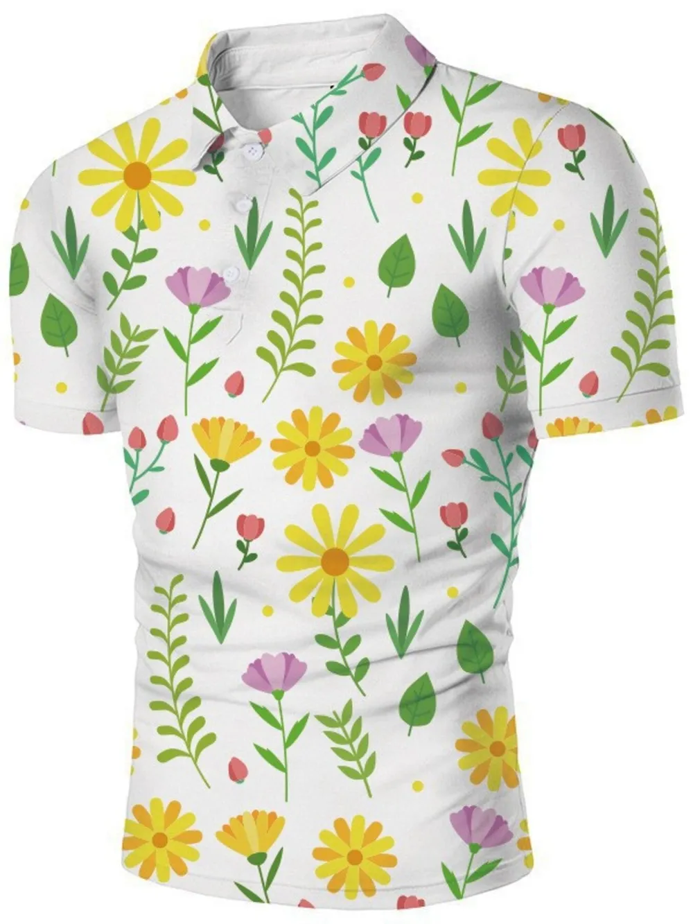 Men's Full Size Short Sleeve Button Detail Polo Plus Size, image 5