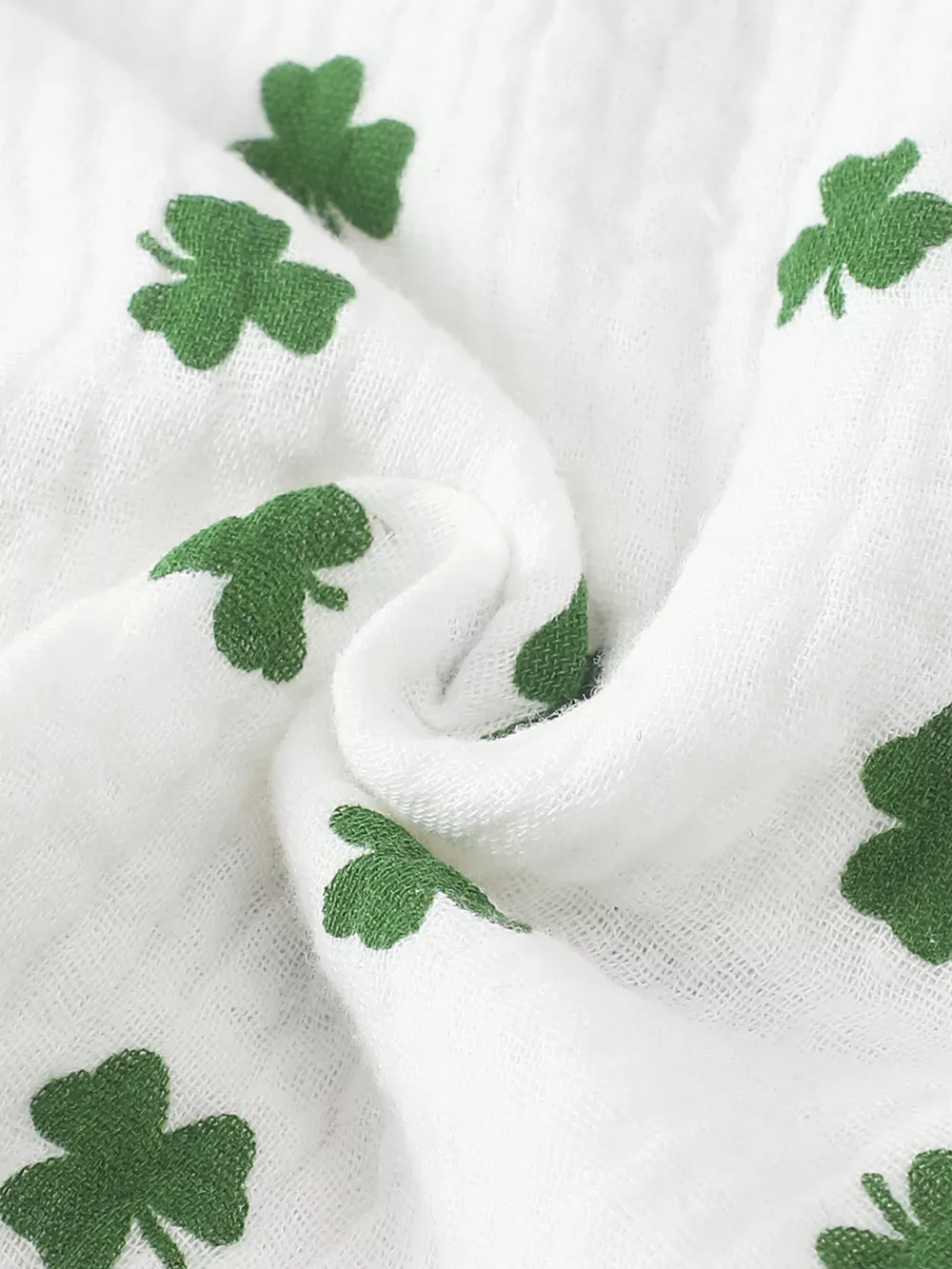 Children's Shamrock Print Ruffle Set with Headband, image 4