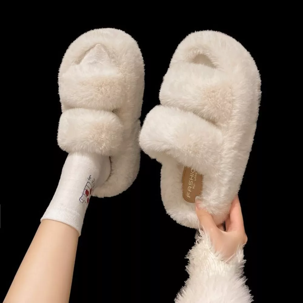 Fuzzy Open Toe Slippers, image 10