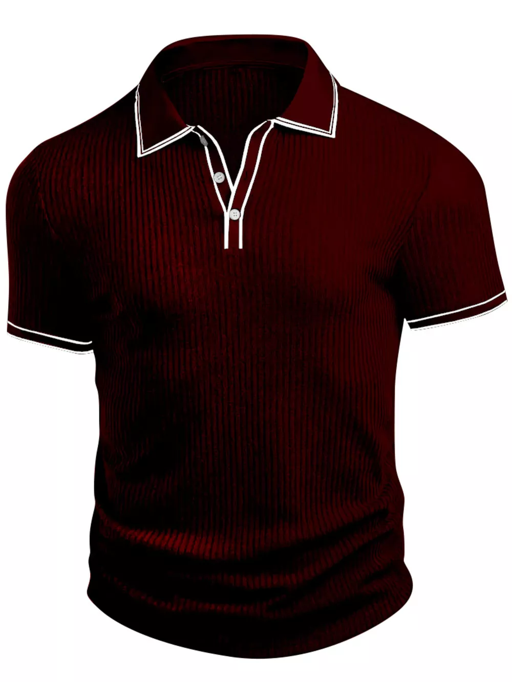 Men‘s Full Size Slim Fit Ribbed Knit Polo Plus Size, image 18