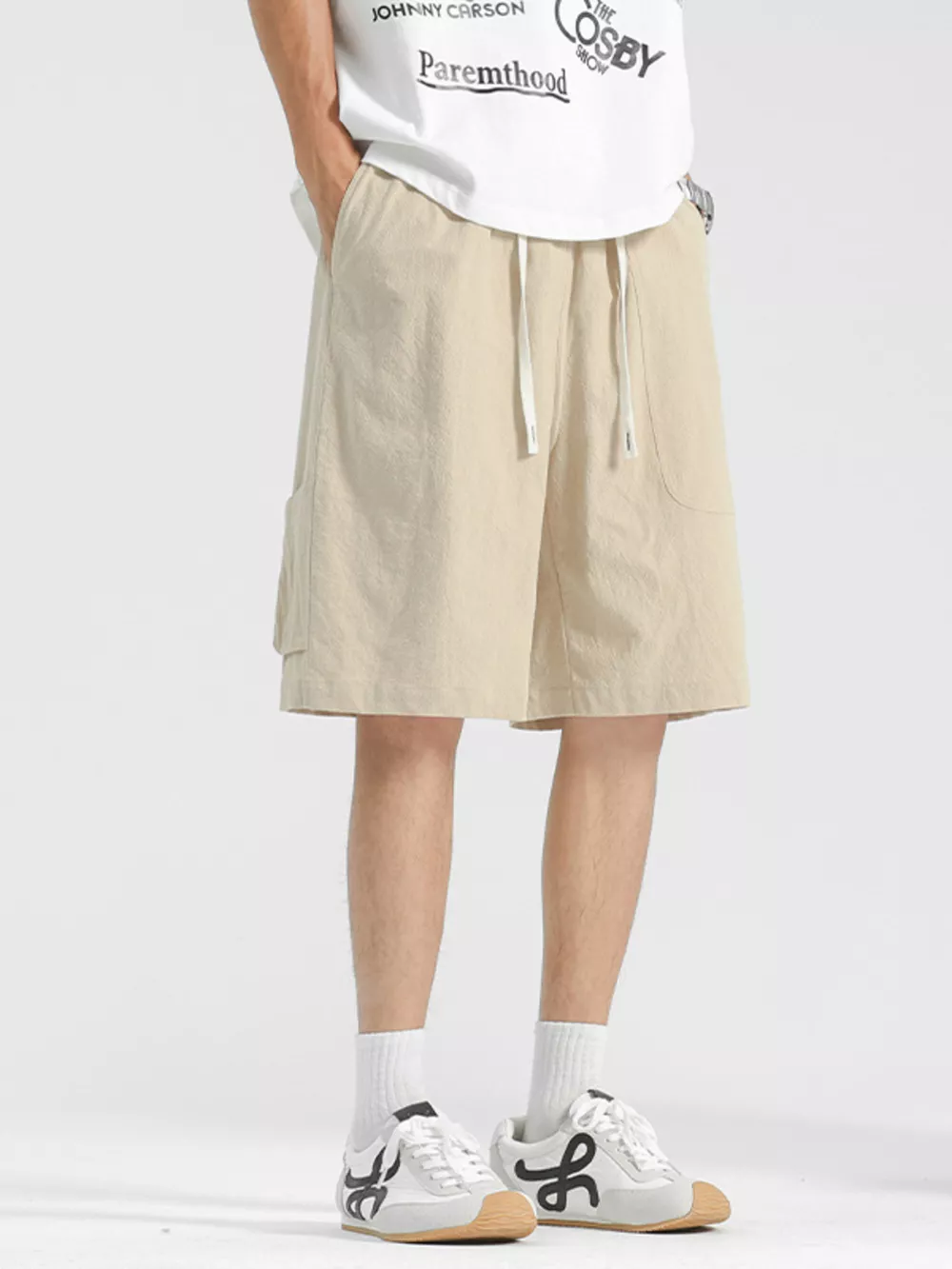 Men's Plus Size Loose Fit Drawstring Shorts, image 4