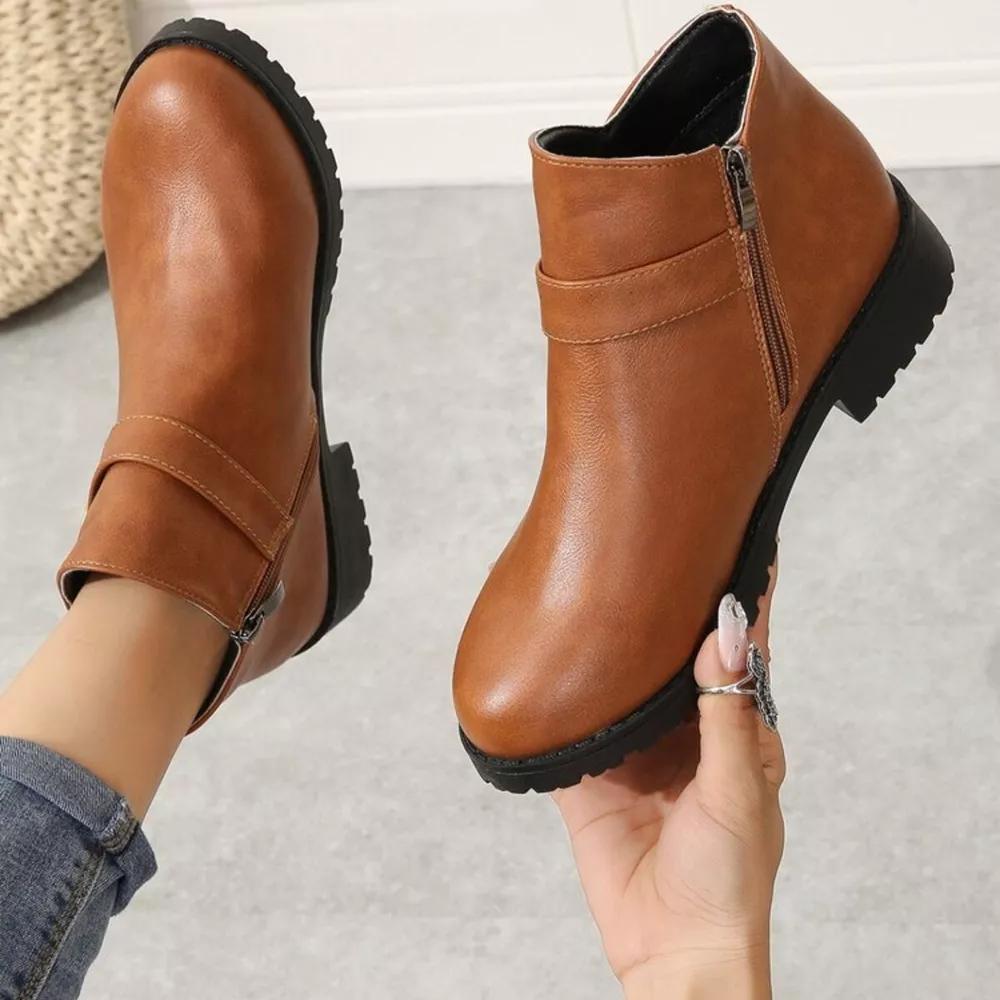 Buckle Accent Ankle Boots, image 4