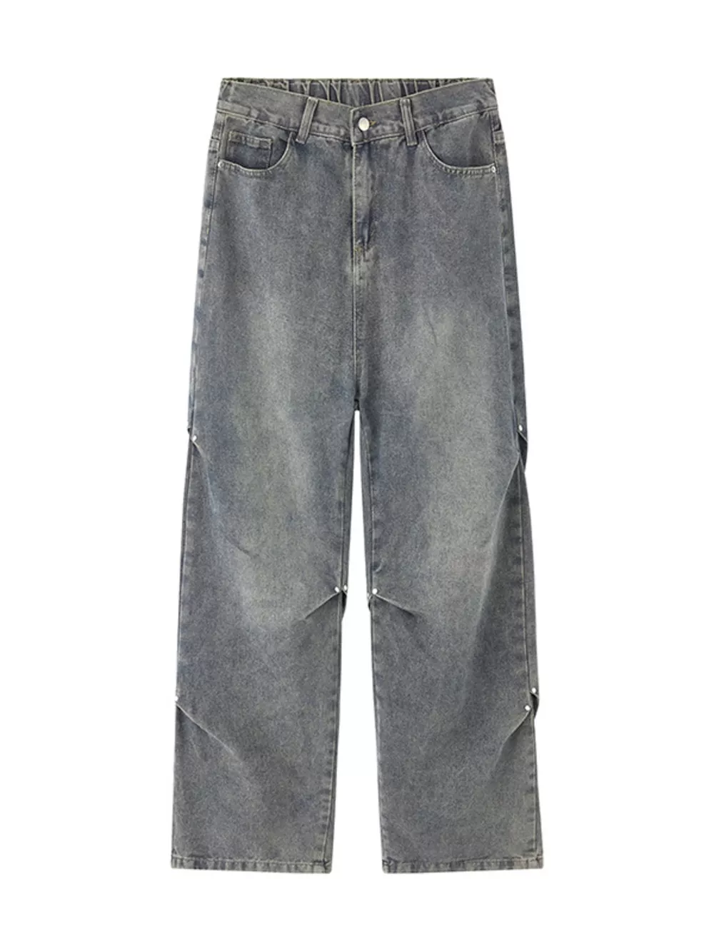Men's Full Size Vintage Wash Wide Leg Jeans Plus Size, image 10