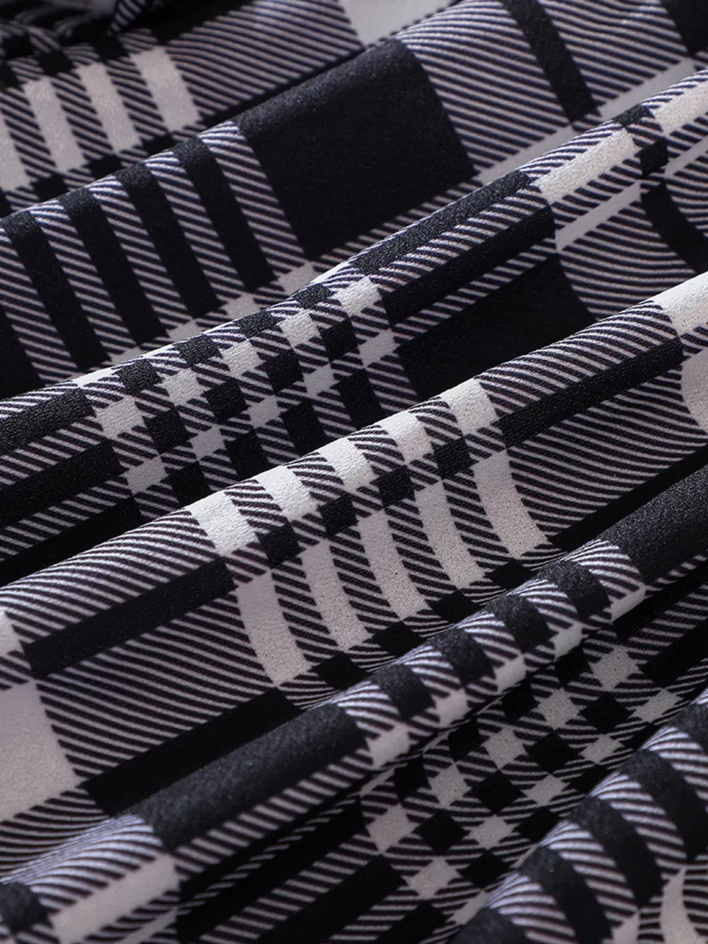 Children's Plaid Print Long Sleeve Dress, image 3