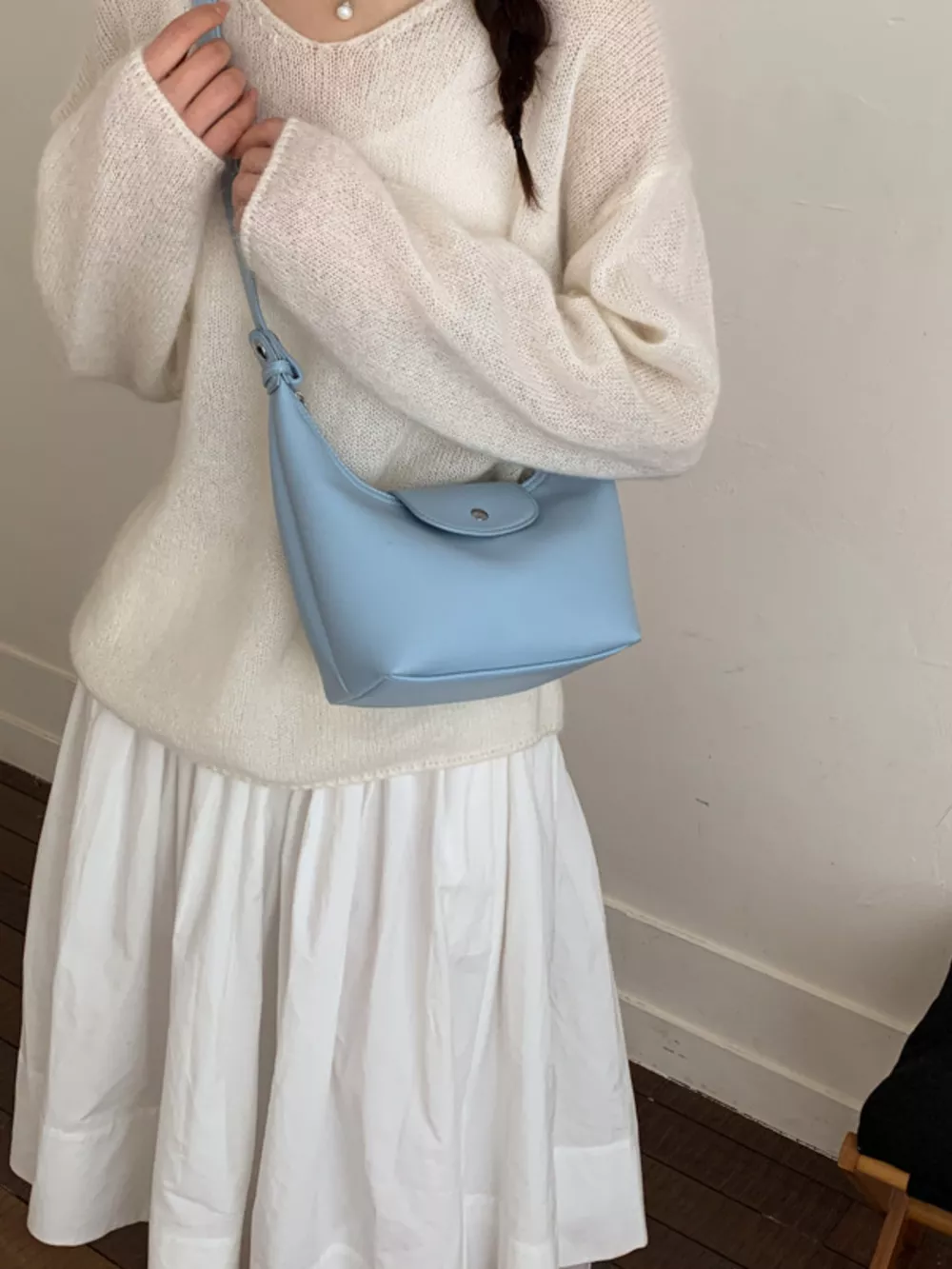 PU Leather Crescent Shoulder Bag, image 3