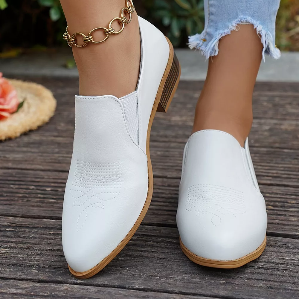 Point Toe Block Heels Loafers, image 13