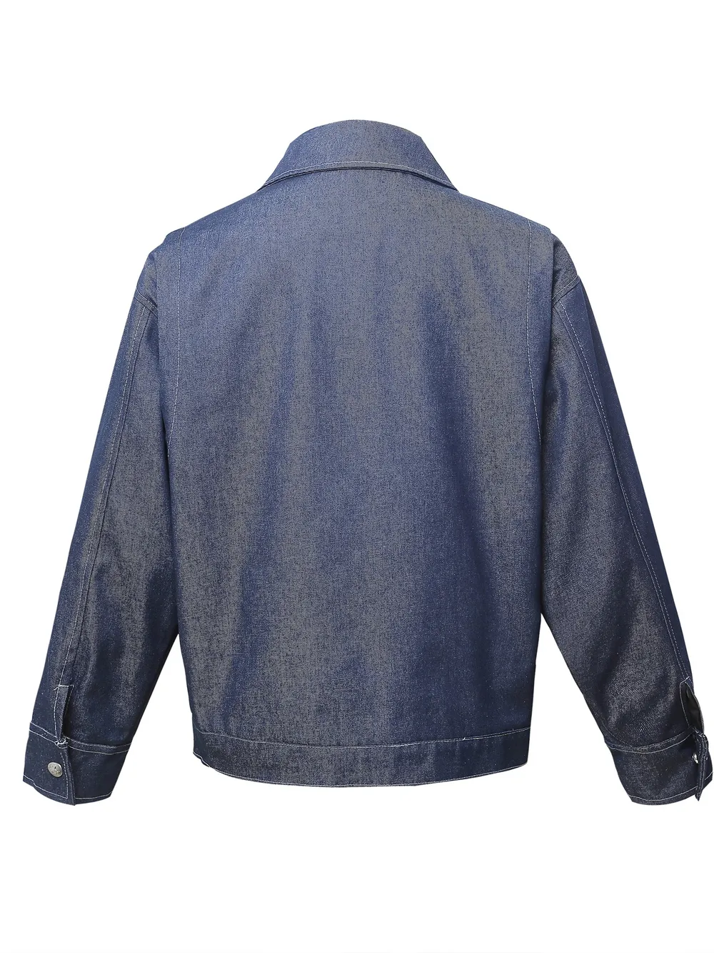 Men's Snap Down Long Sleeve Denim Jacket, image 3