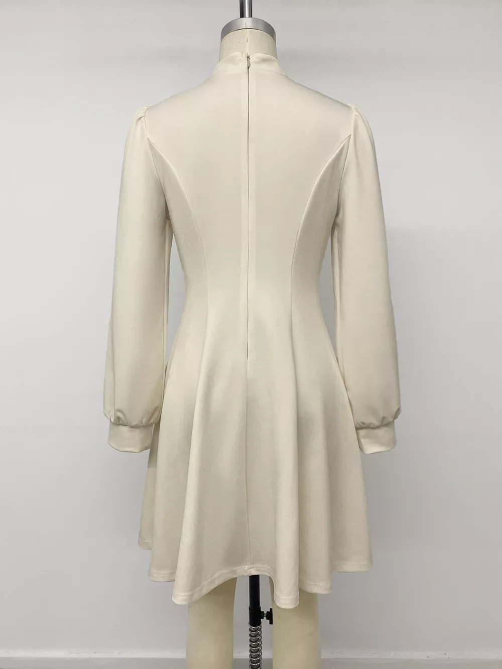 Keyhole Neckline Long Sleeve A-Line Mini Dress, image 9