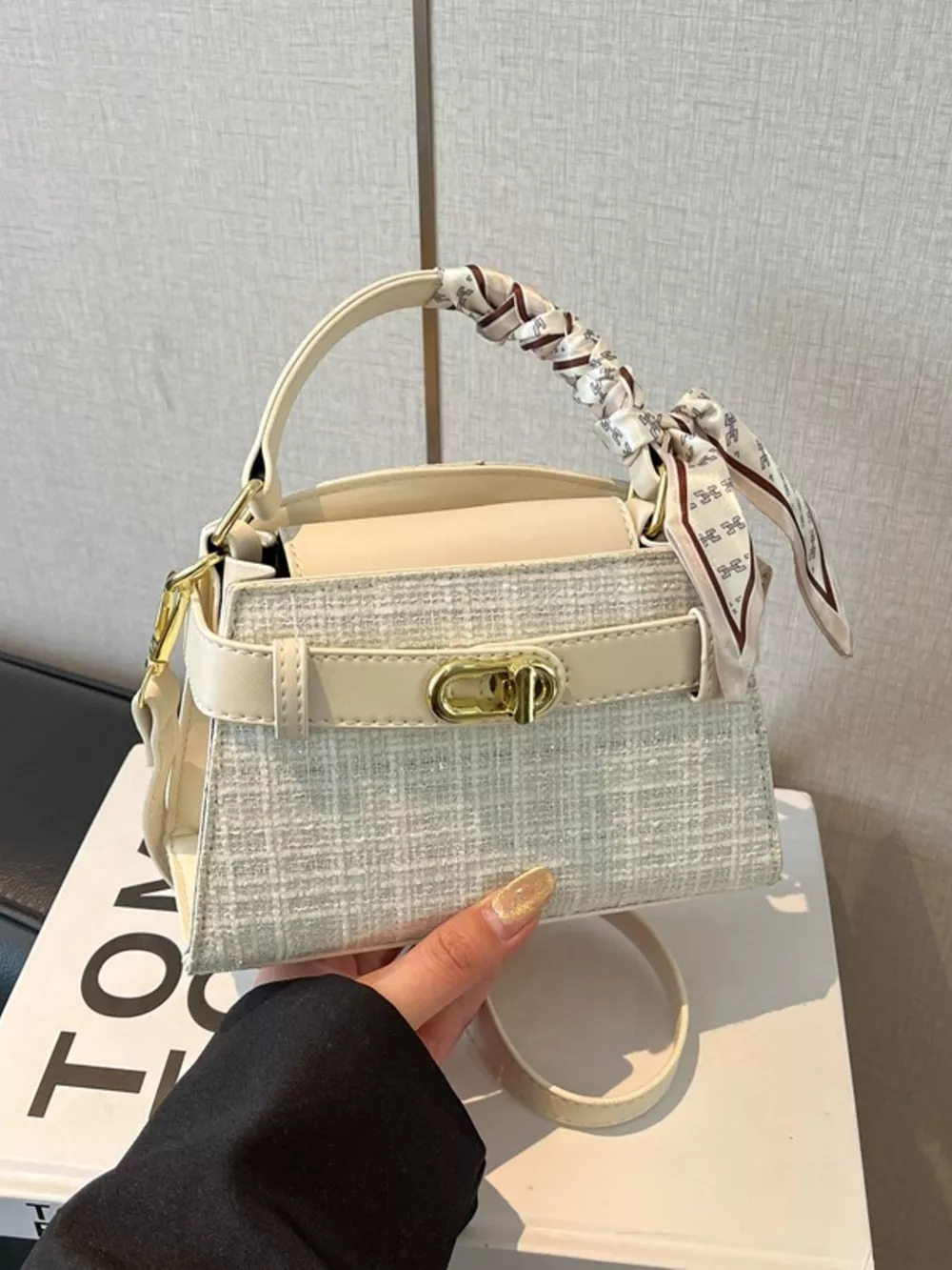 Texture Top Handle Crossbody Bag, image 2