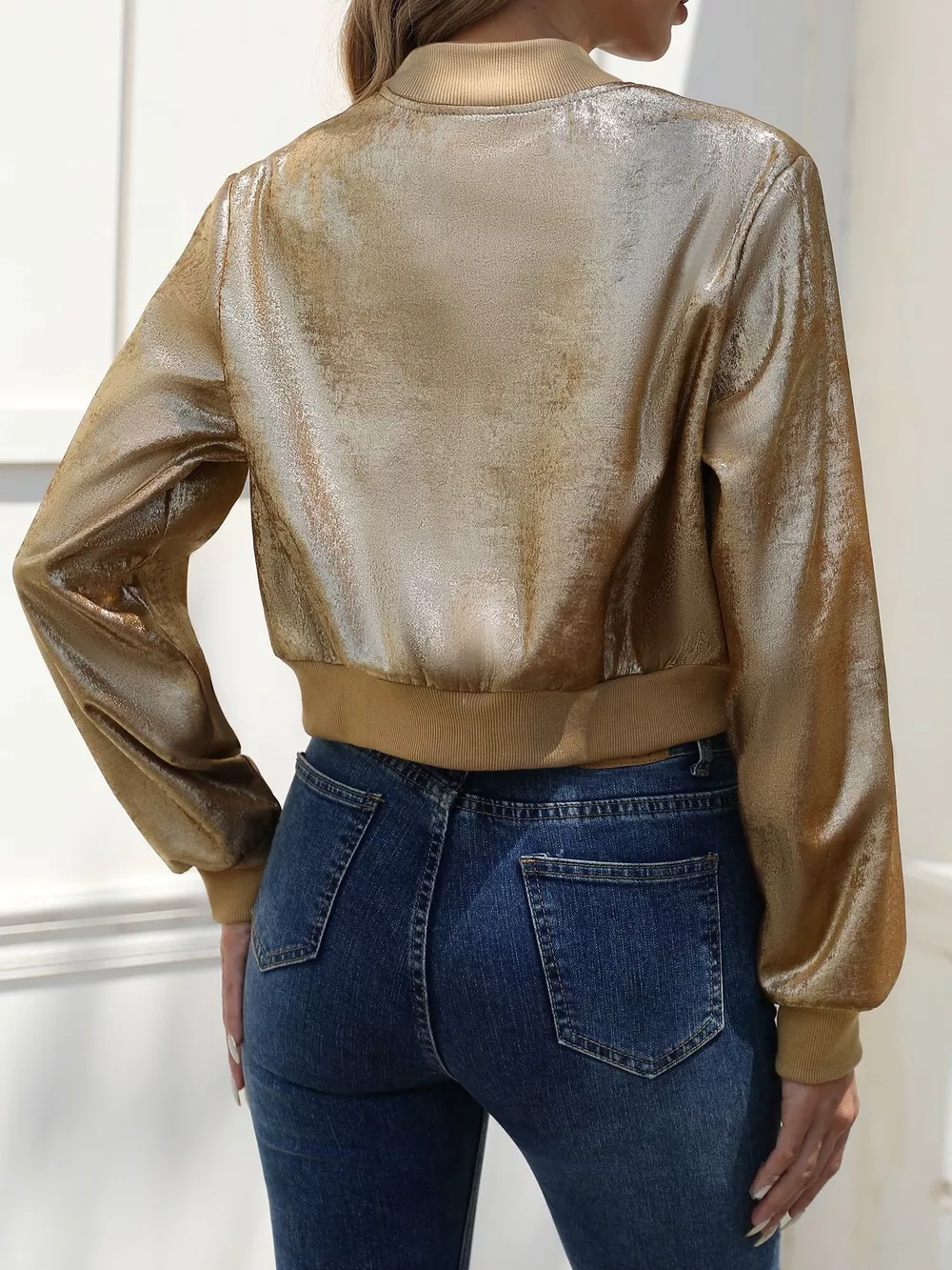 Zip Up Cropped Jacket, image 3