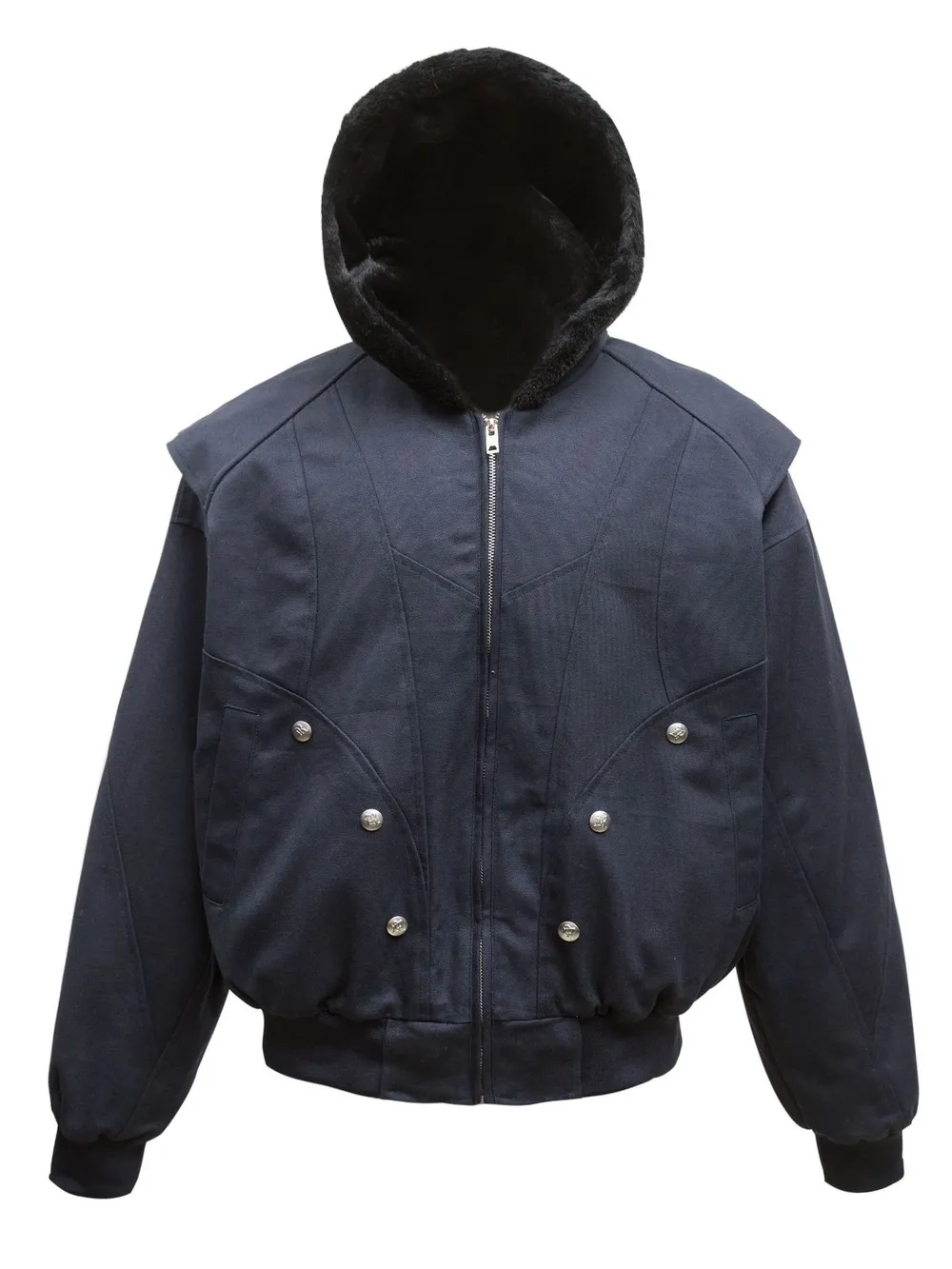 Men's Sherpa Lined Hooded Bomber Jacket, image 3