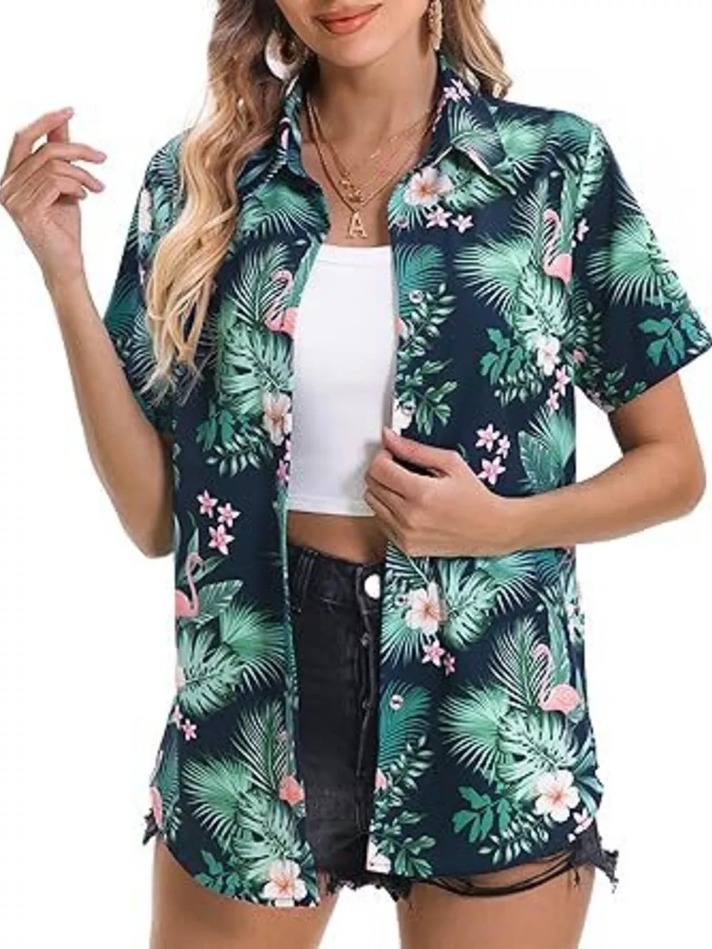 Plant Print Short Sleeve Shirt, image 28