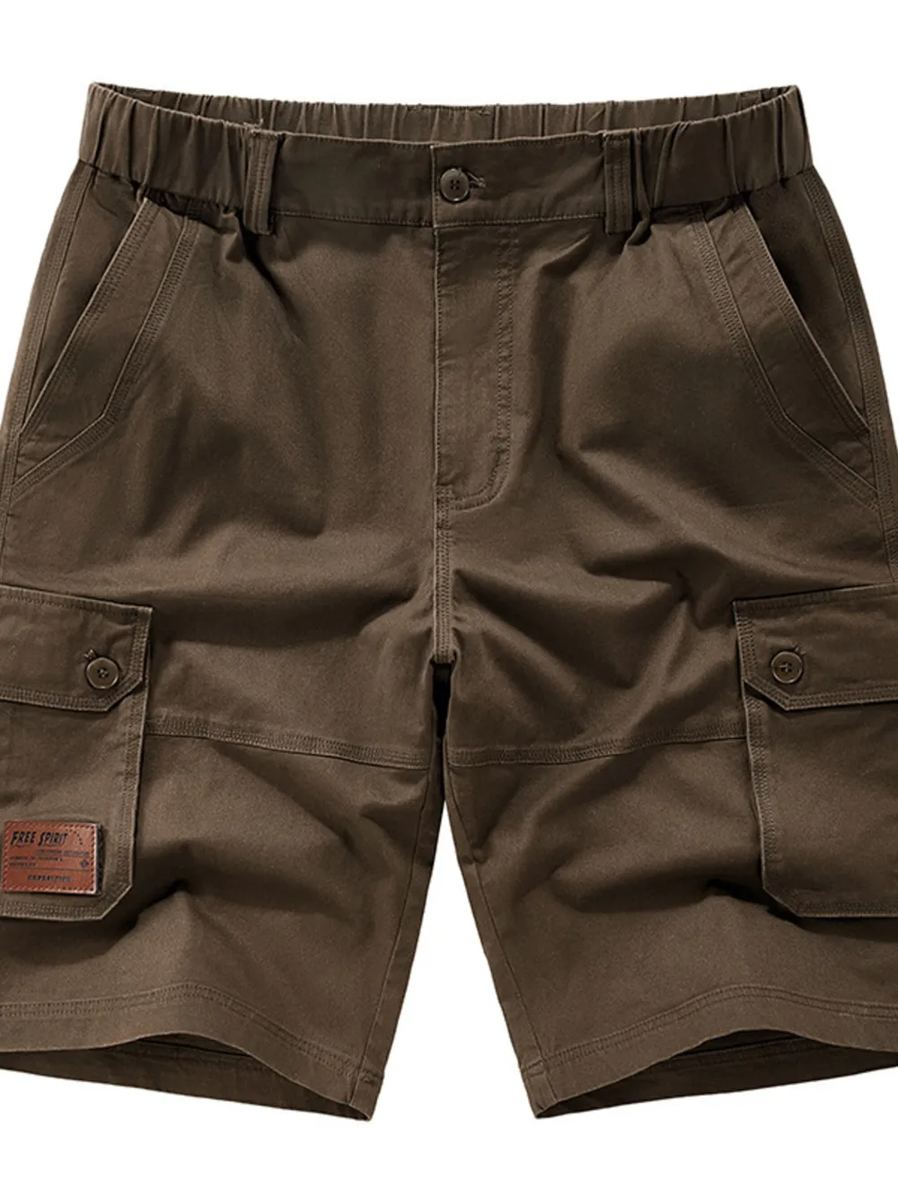 Men's Plus Size Pocketed Elastic Waist Shorts, image 5