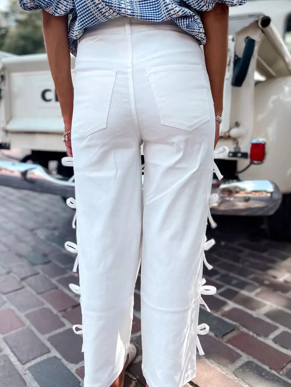Bow-Accented Wide-Leg Pants, image 4