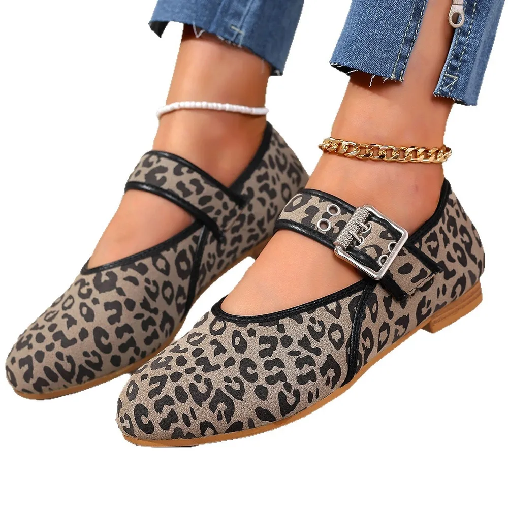 Leopard Print Mary Jane Loafers, image 8