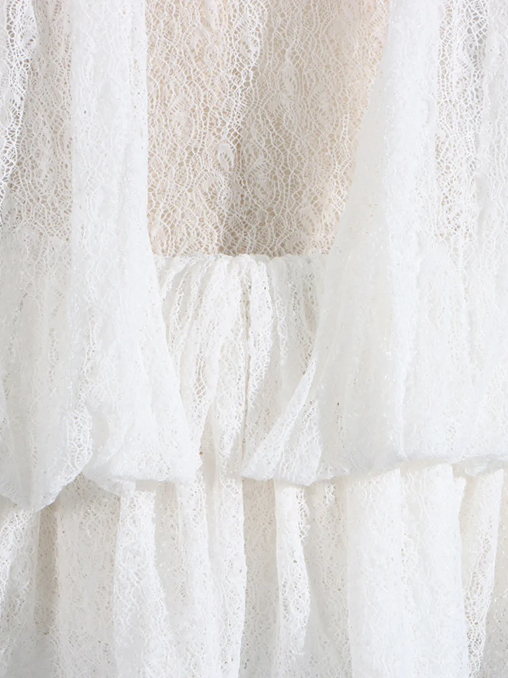 Ruffled Hem Lace Mini Dress, image 11
