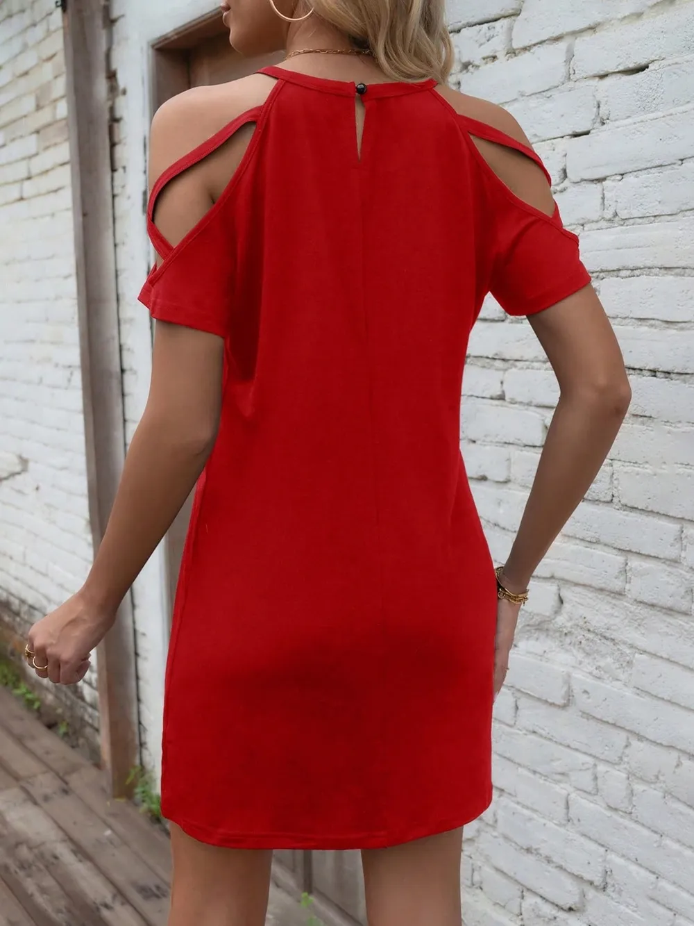 Cold Shoulder Mini Dress, image 3