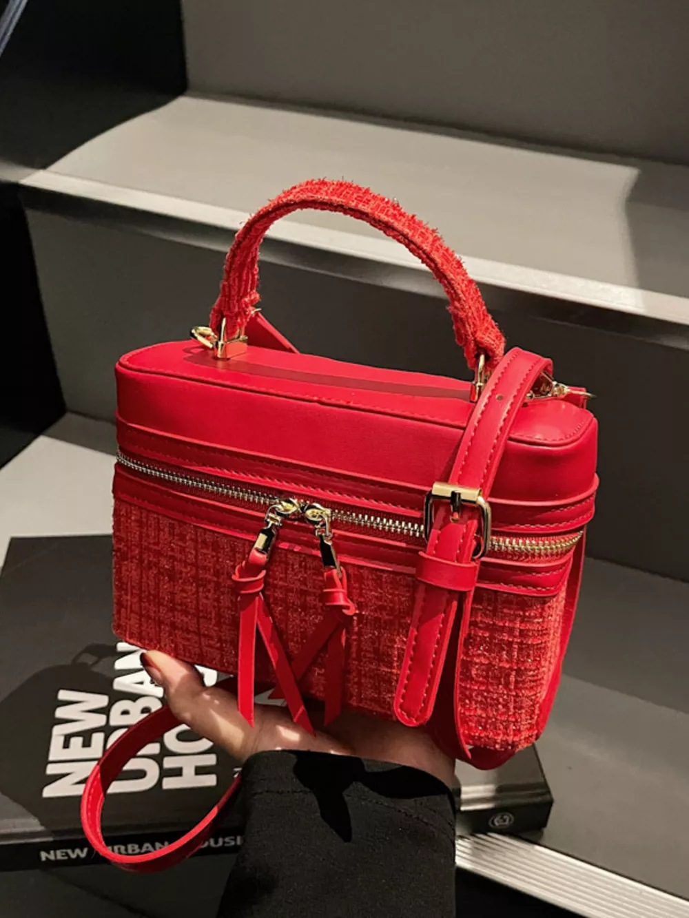 Boxy Top Handle Crossbody Bag, image 3