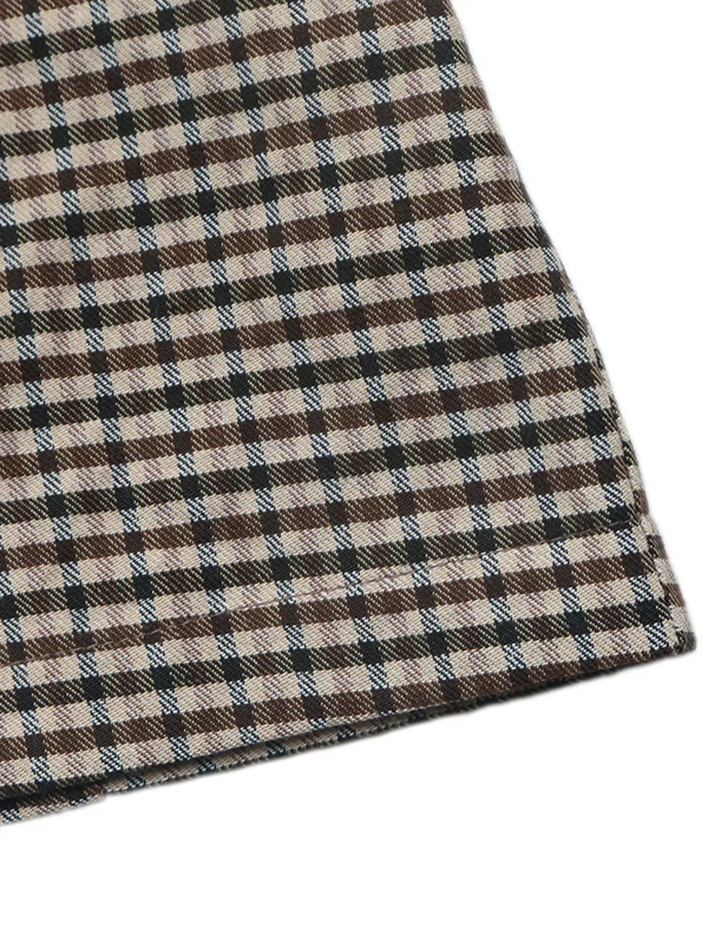 Plaid Lapel Collar Double-Breasted Blazer, image 8