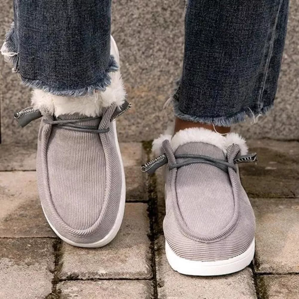Fuzzy Lined Corduroy Slip-Ons, image 10