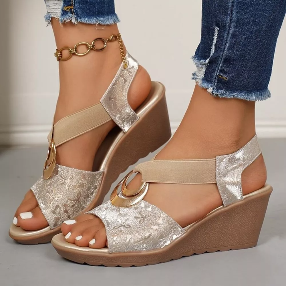 Open Toe Wedge Sandals, image 4