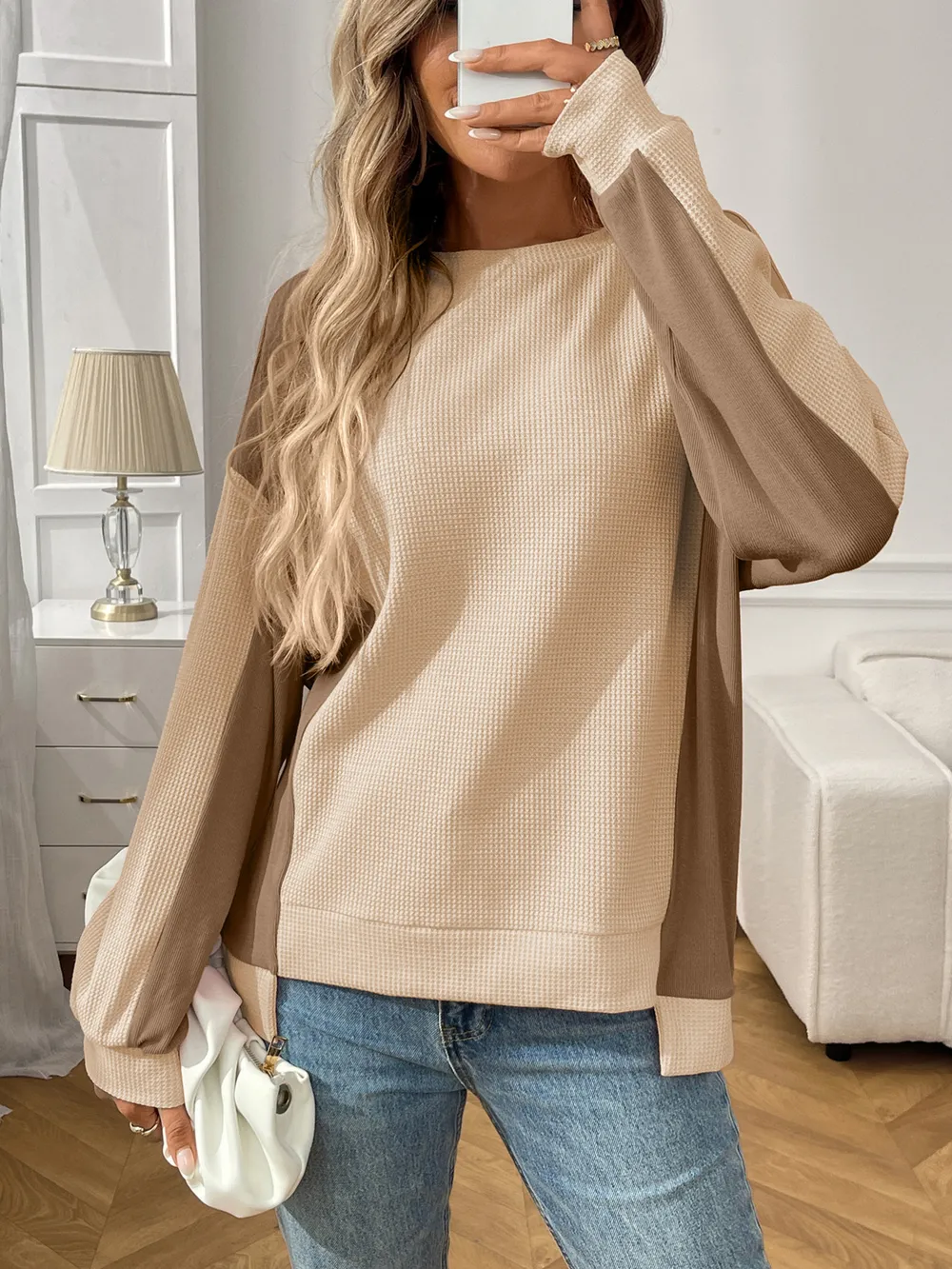 Color Block Long Sleeve Sweatshirt, image 7