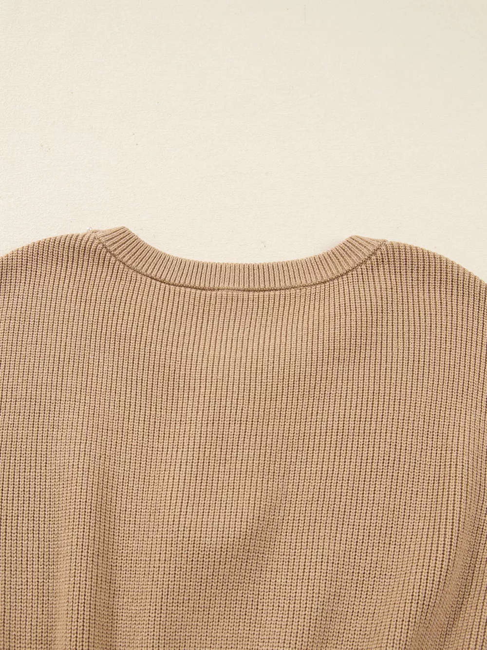 Pearl Embellished Keyhole Ribbed Sweater Dress, image 8
