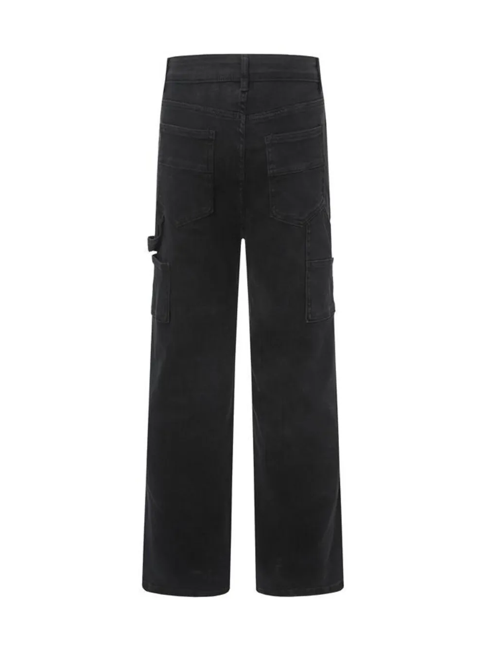 Men's High Waist Straight Leg Cargo Jeans