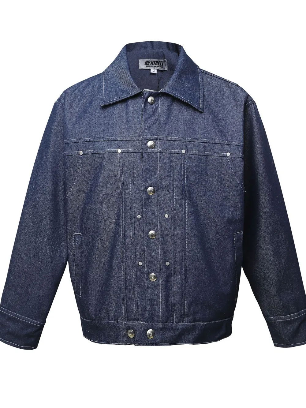 Men's Snap Down Long Sleeve Denim Jacket, image 2