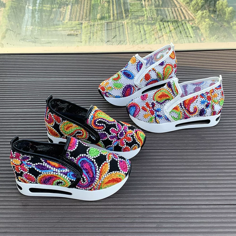 Round Toe Platform Slip-Ons, image 2