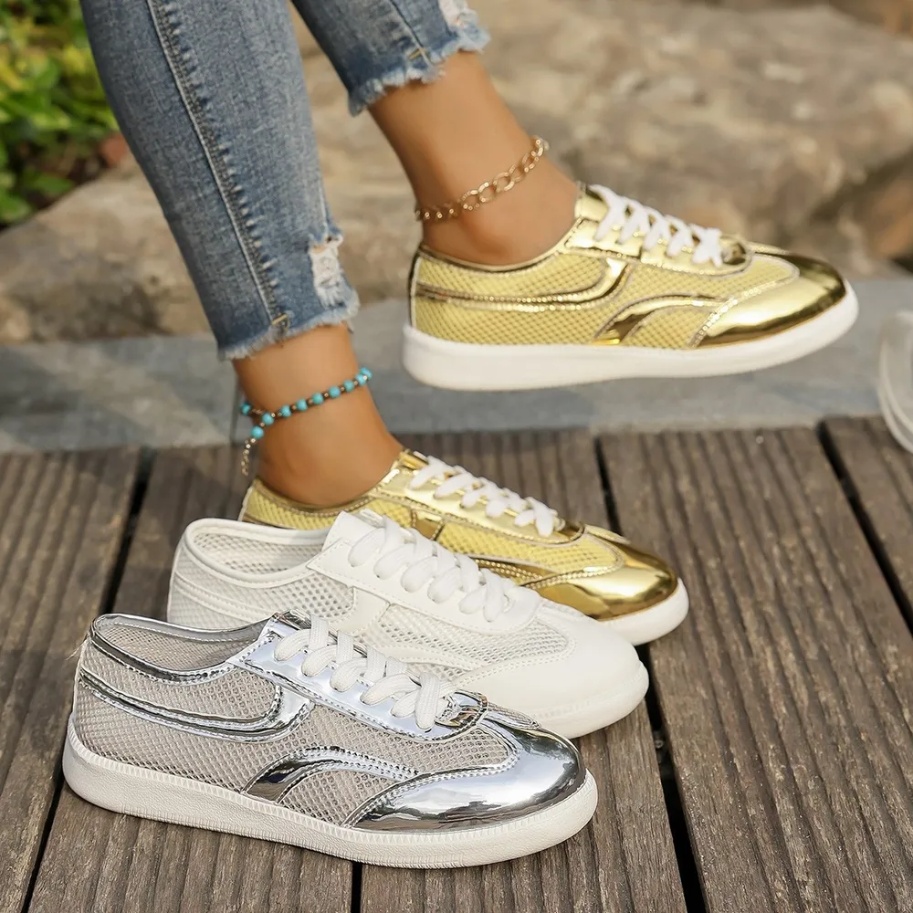 Mesh Lace Up Sneakers, image 3