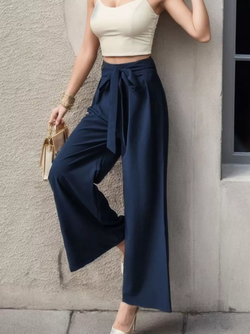 High-Waisted Wide-Leg Pants, image 6
