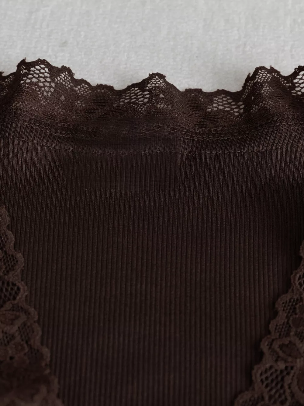Lace Trim Flare Sleeve Blouse, image 4