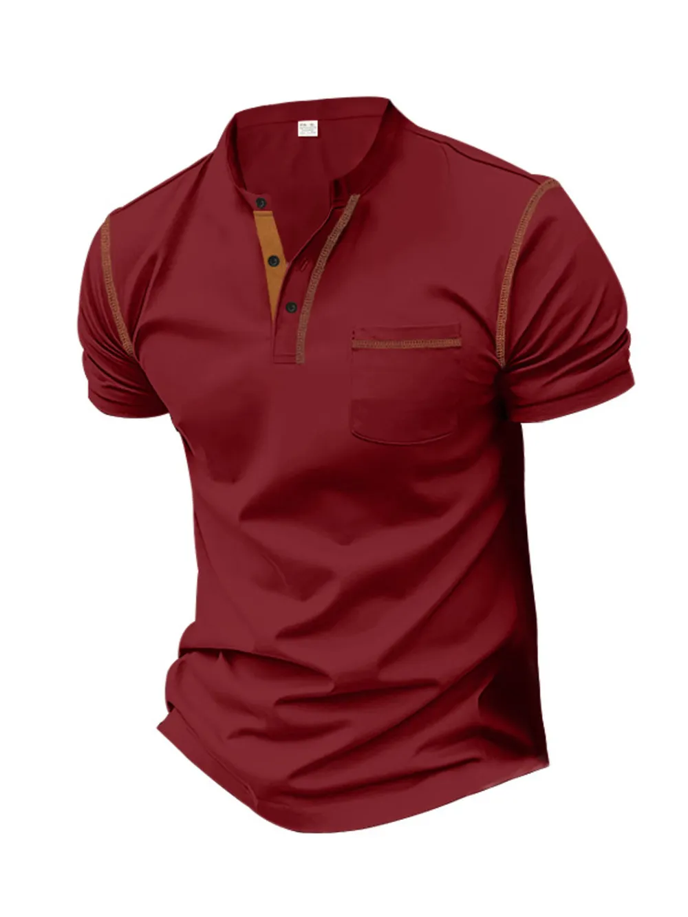 Men's Full Size Button Detail Short Sleeve Polo Plus Size, image 10