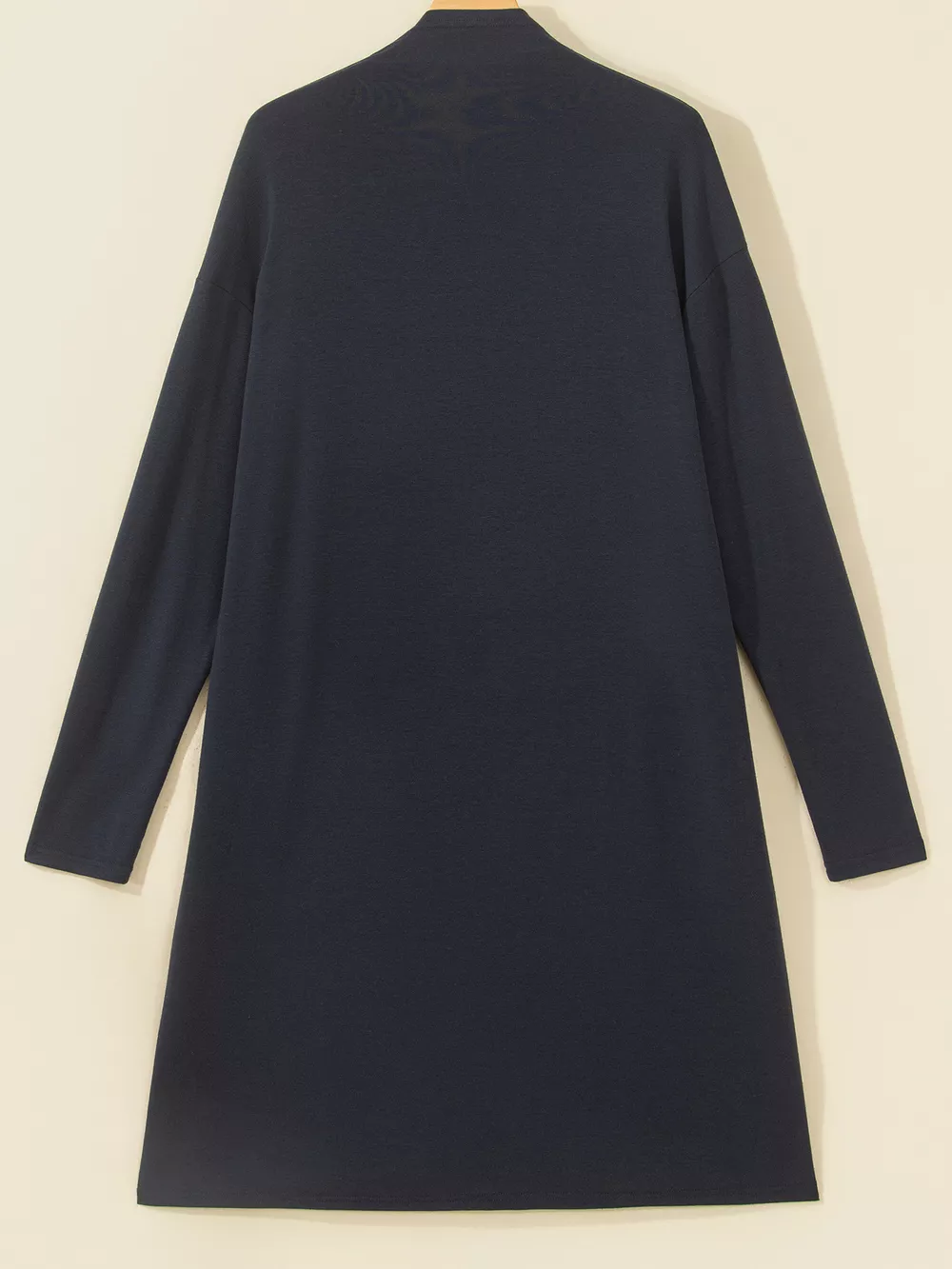 Solid Color Long Sleeve Casual Tunic Shift Cardigan, image 3