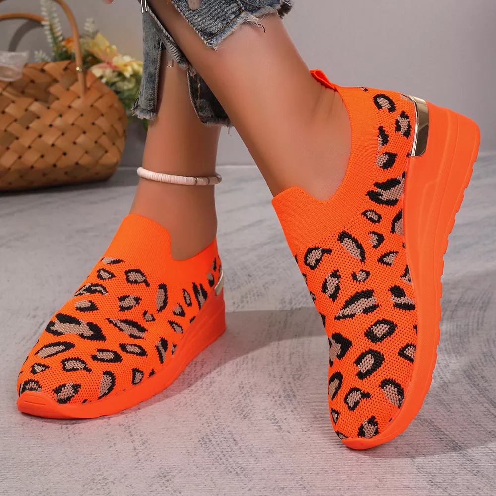 Mesh Round Toe Wedge Athletic, image 8