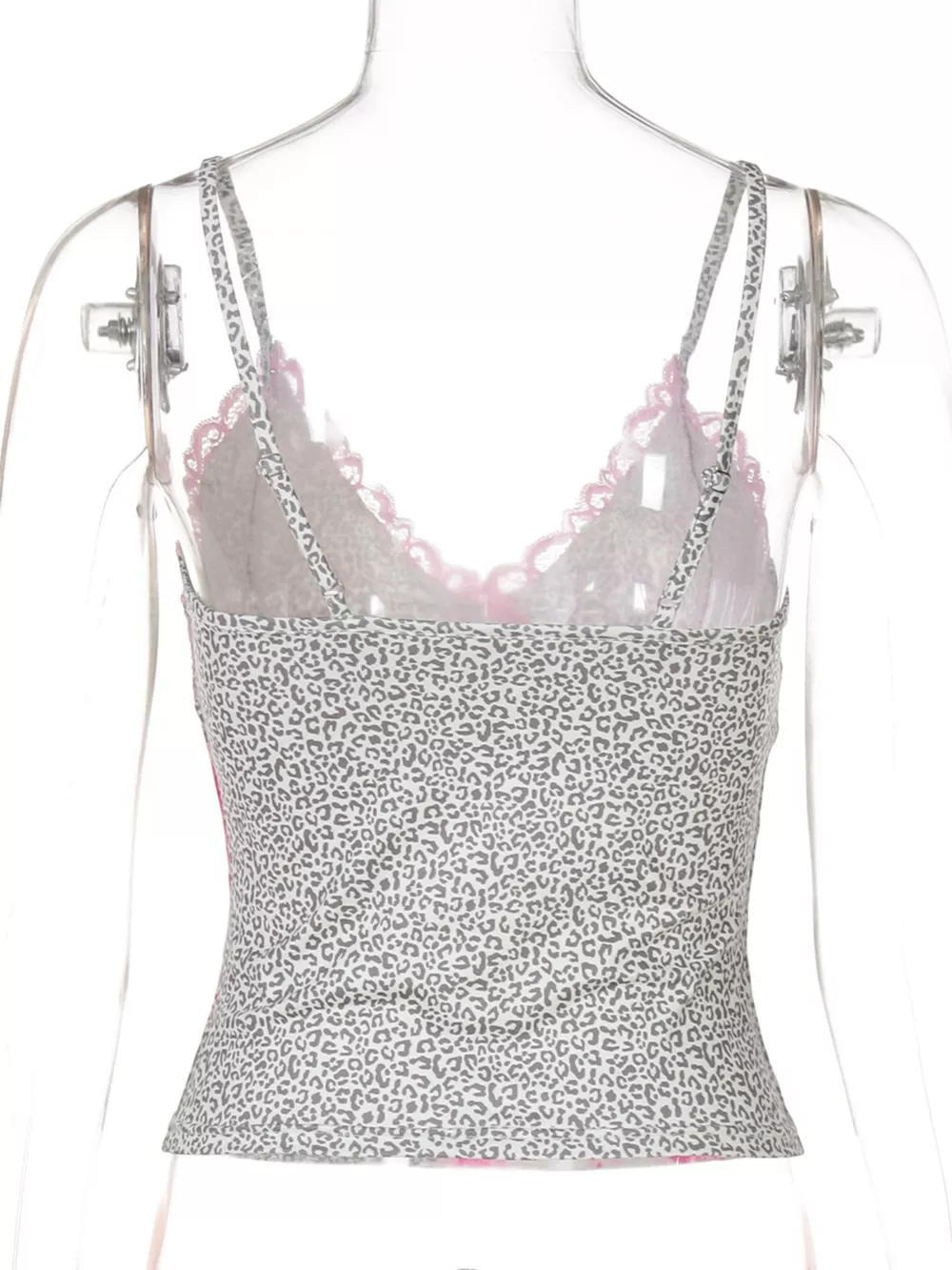 Lace Detail Leopard Cami, image 10
