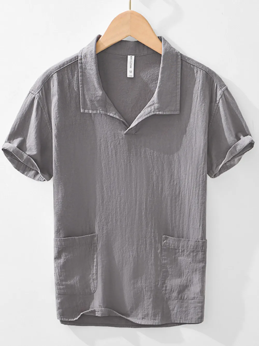 Men's Plus Size Collared Neck Short Sleeve T-Shirt, image 2