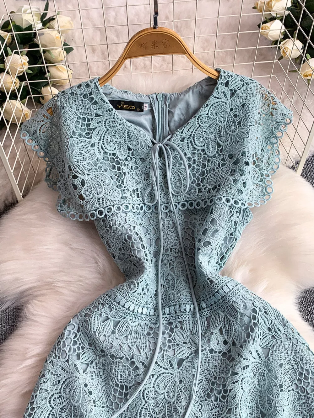 Lace Sleeveless A-Line Dress, image 18
