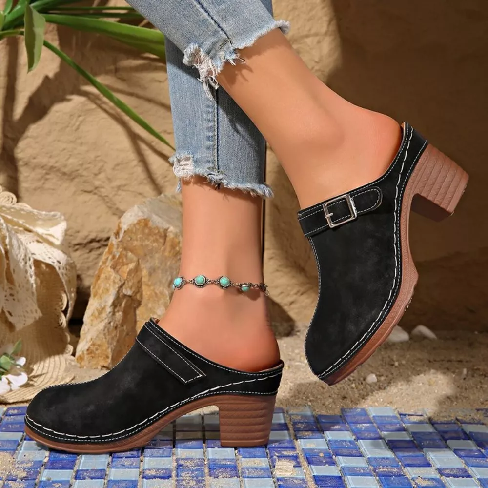 Round Toe Block Heel Sandals, image 6