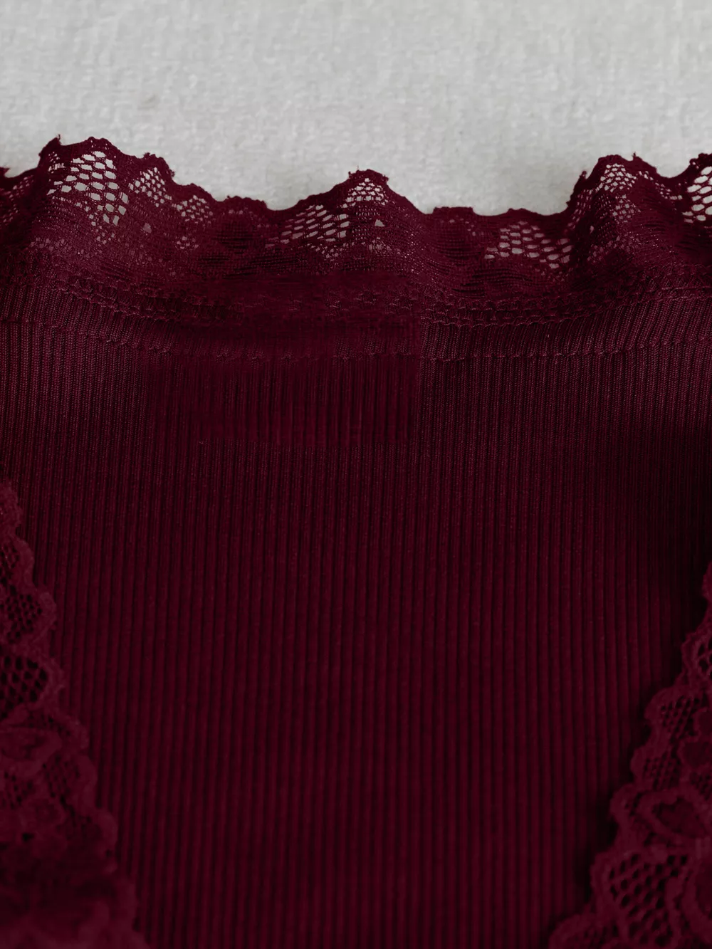 Lace Trim Flare Sleeve Blouse, image 13