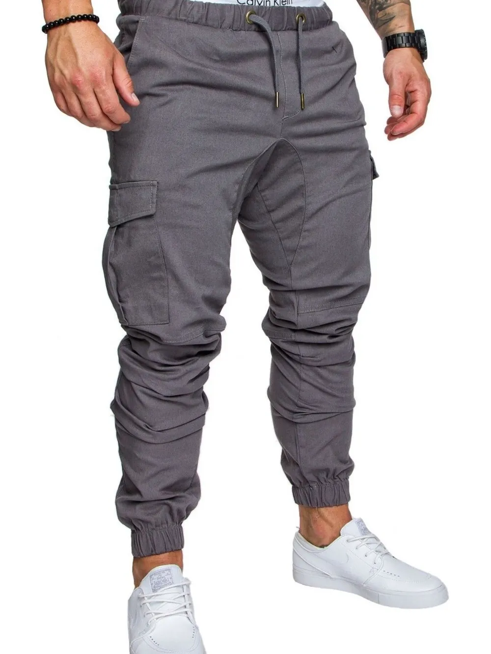 Men's Full Size Cargo Jogger with Drawstring Waistband Plus Size, image 3