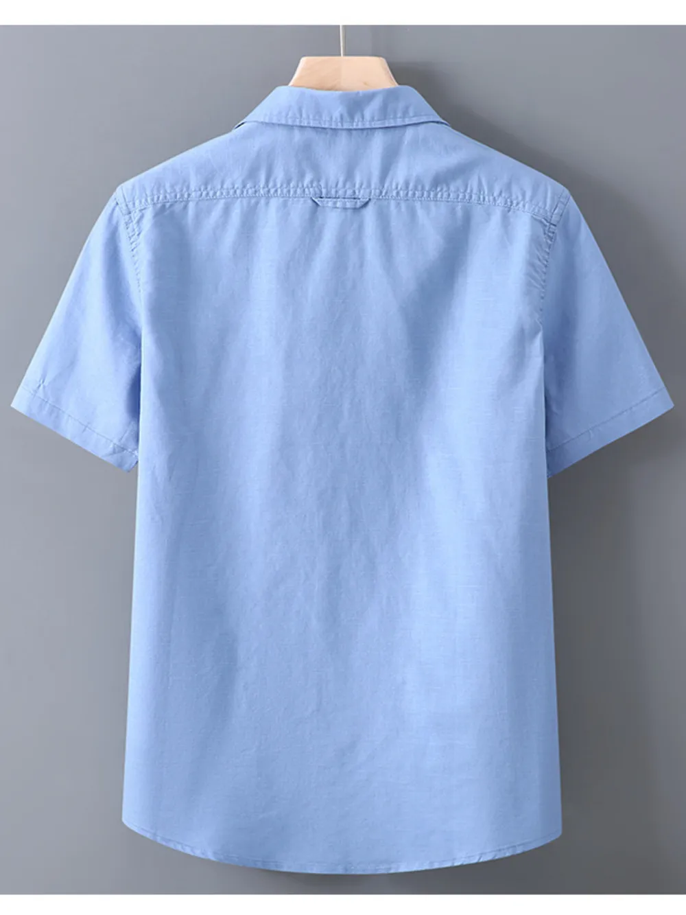 Men's Plus Size Short Sleeve Button-Up Casual Shirt, image 3