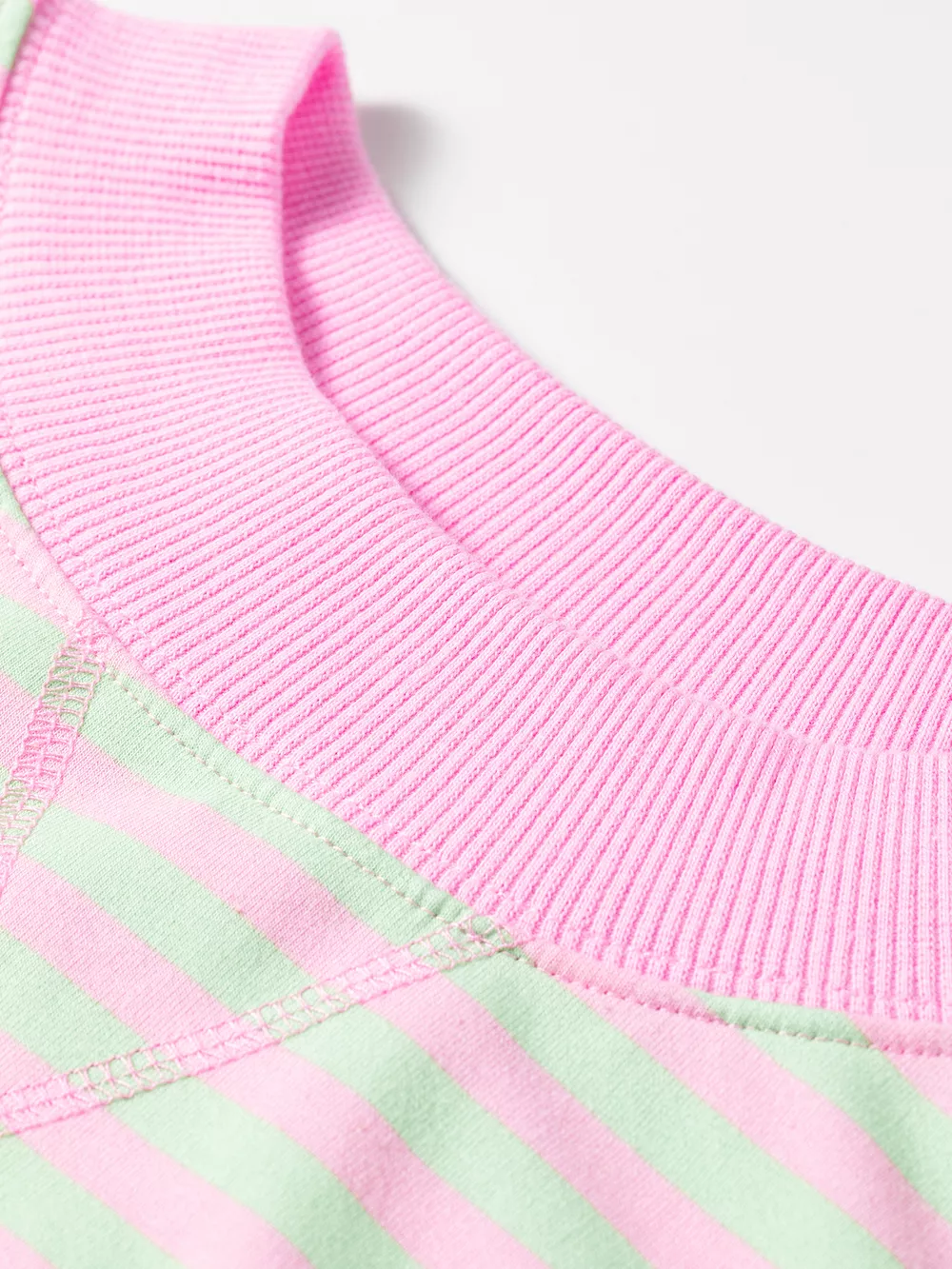 Striped Round Neck Long Sleeve Sweatshirt, image 4