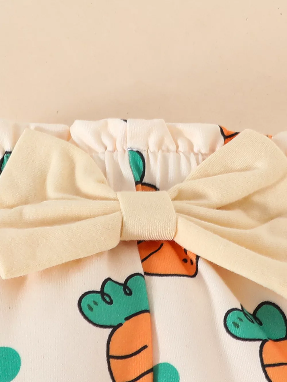 Children's Carrot Print Bodysuit and Pants Set with Headband, image 8