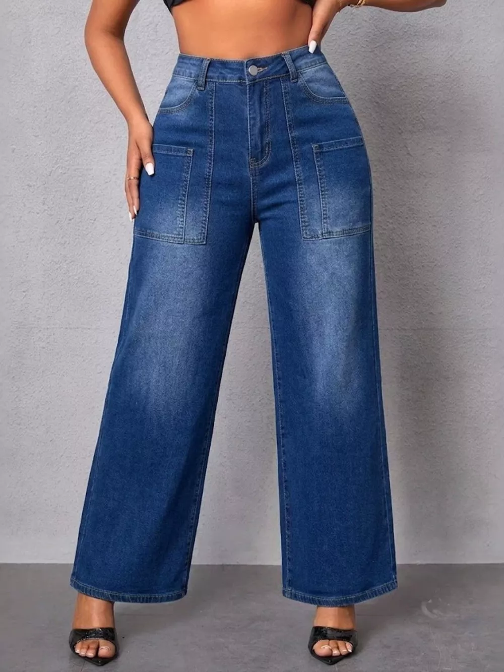 High-Waisted Wide Leg Jeans, image 6