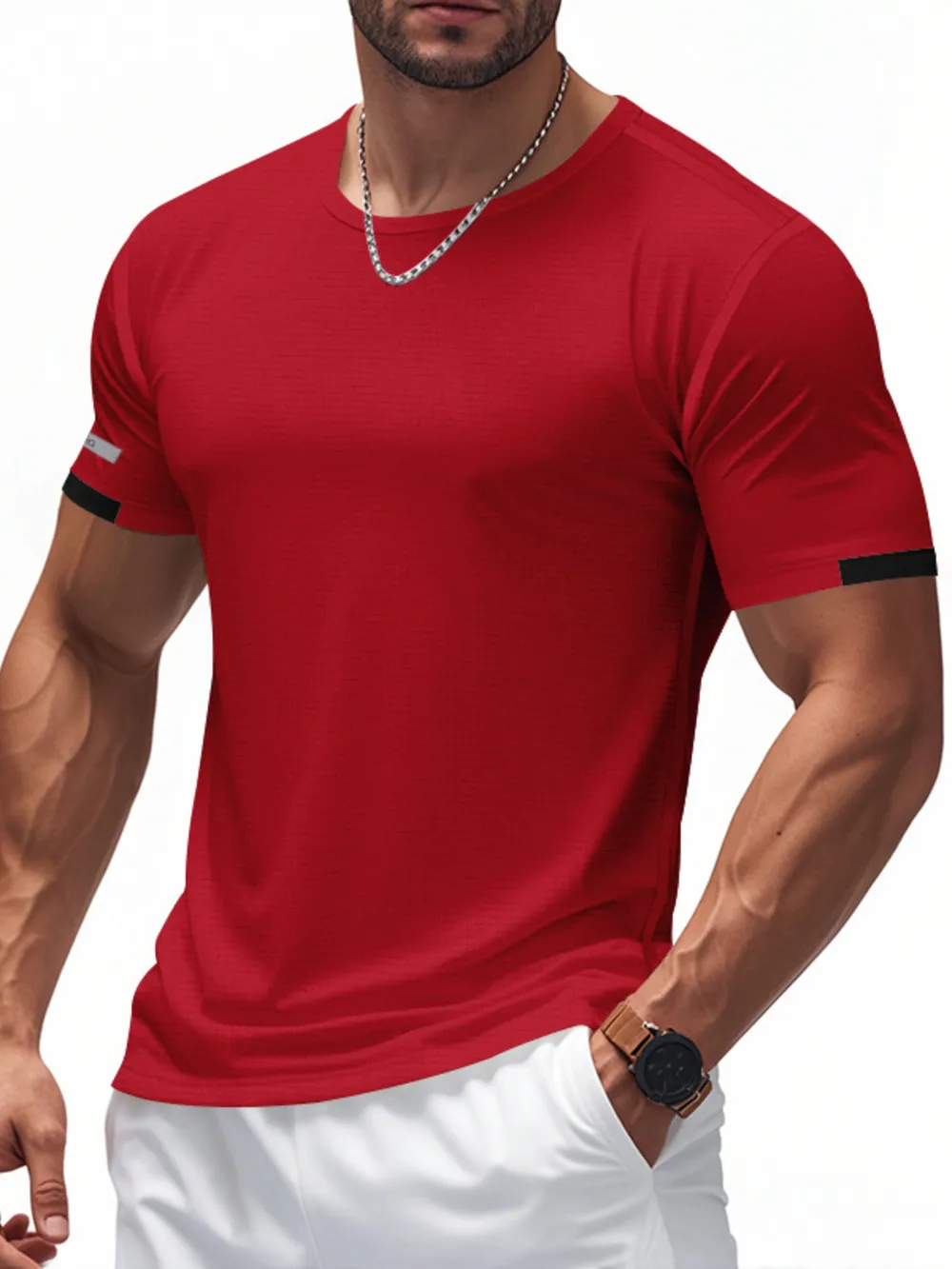 Men's Full Size Round Neck Short Sleeve T-Shirt Plus Size, image 10